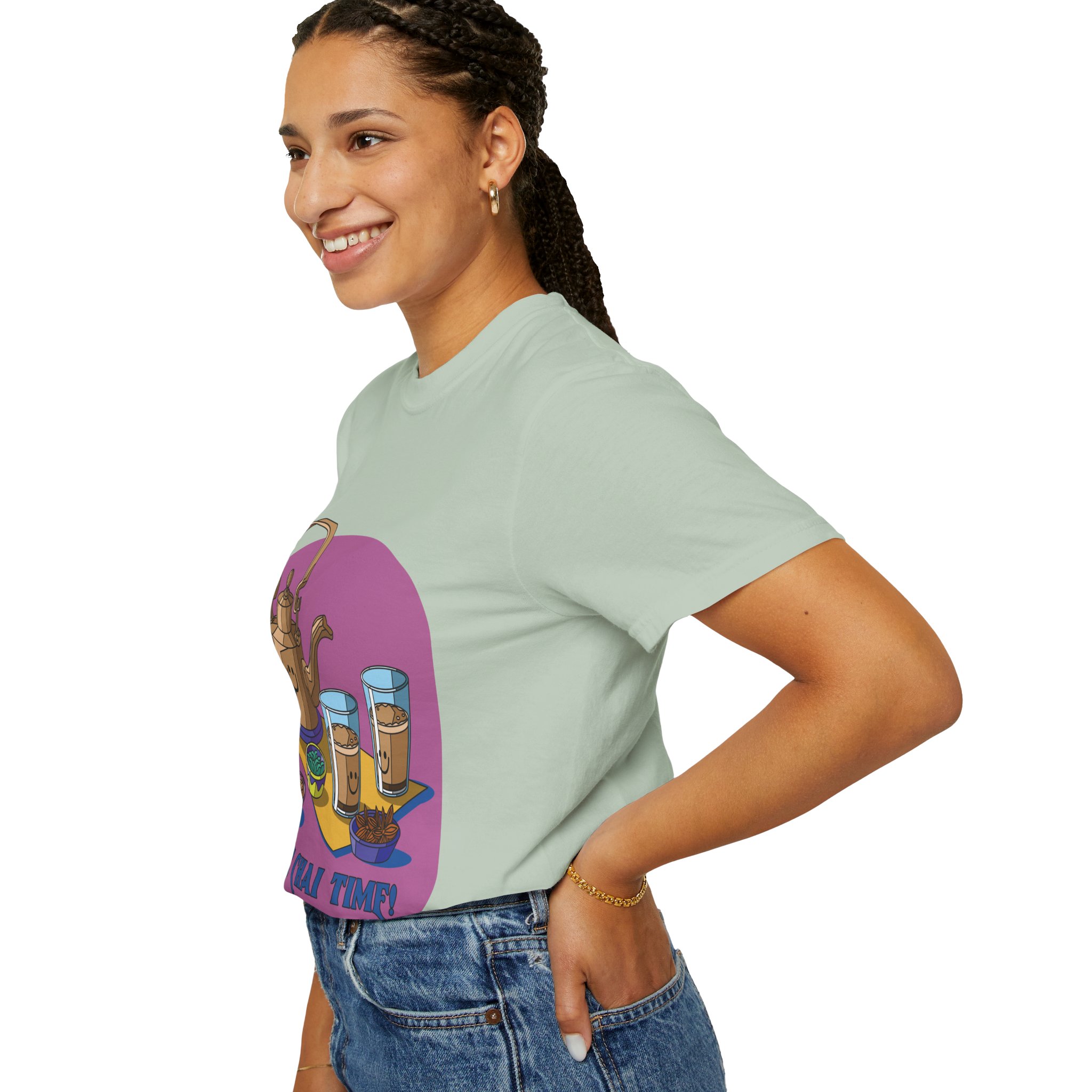 Chai Time Unisex Garment-Dyed T-Shirt - Fun & Cozy Tee for Tea Chai Lovers - Image 30