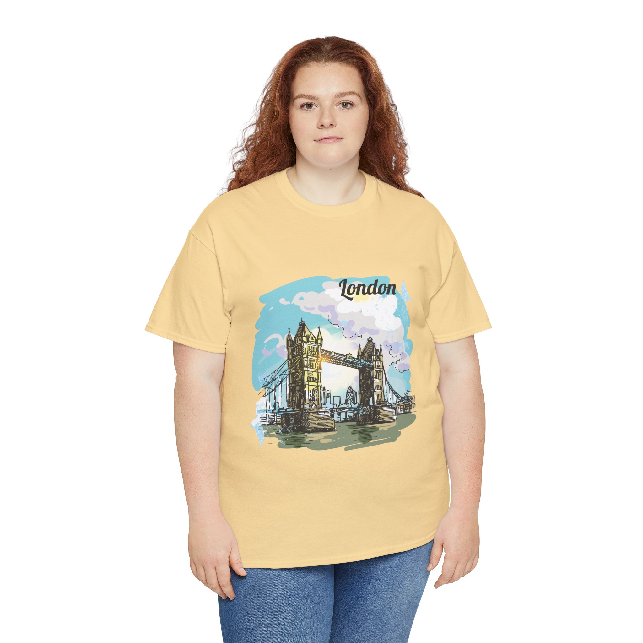 London Bridge Illustration Unisex Cotton T-Shirt - Image 46